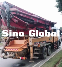 Camión usado auge de la bomba concreta los 46m/4 certificado del CE del tubo de la sección 125m m