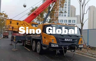 Sany utilizó la grúa del camión del auge, 75 brazo recto de Ton Lorry Crane STC50S