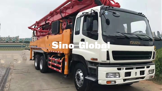 Camión Sany los 46m de las bombas concretas de la mano del rojo segundo con Isuzu Chassis