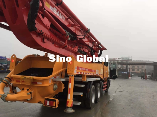 Camión Sany los 46m de las bombas concretas de la mano del rojo segundo con Isuzu Chassis