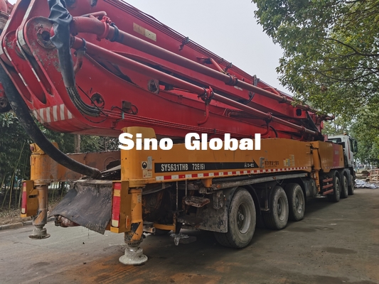 euro usado rojo IV los 72m del camión de la bomba concreta 12Mpa alcance vertical de 7 secciones