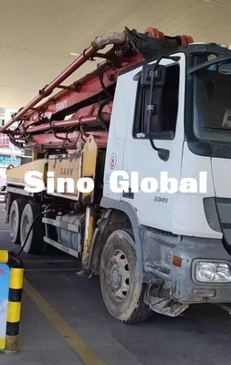 Camión de la marca los 37M Used Concrete Pump de Sany con la sección de 5 auges