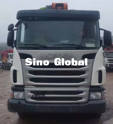 Camión de Zoomlion los 63M Used Concrete Pump con el chasis de Scania con el modelo 2013