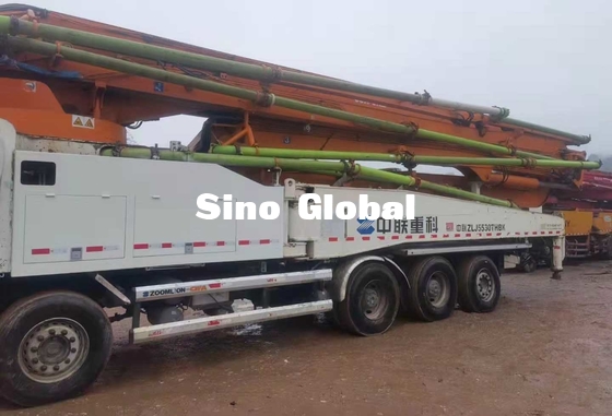 Camión de Zoomlion los 63M Used Concrete Pump con el chasis de Scania con el modelo 2013
