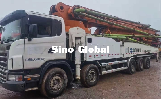 Camión de Zoomlion los 63M Used Concrete Pump con el chasis de Scania con el modelo 2013