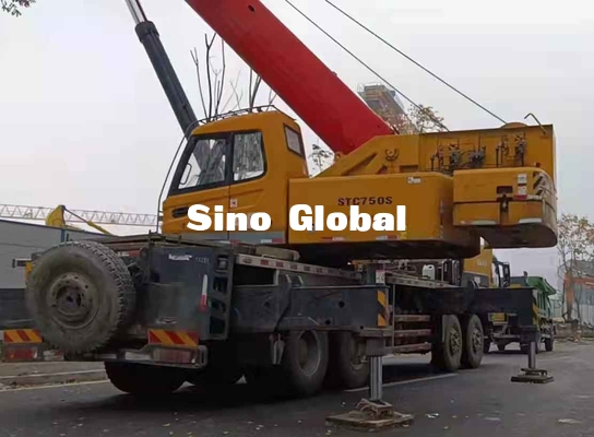 Sany utilizó la grúa del camión del auge, 75 brazo recto de Ton Lorry Crane STC50S