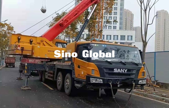 Sany utilizó la grúa del camión del auge, 75 brazo recto de Ton Lorry Crane STC50S