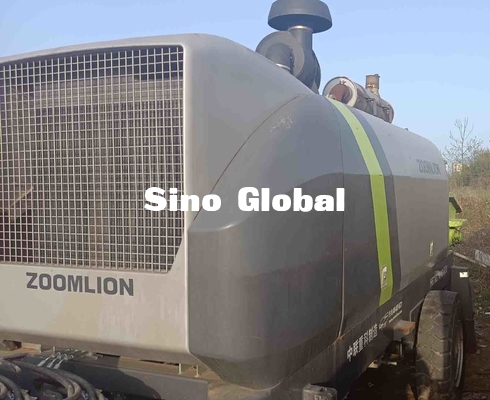 Bomba concreta usada verde negra Zoomlion HBT80 174kw del remolque