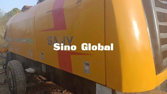 El remolque usado amarillo de Sany montó la bomba concreta 180KW HBT8018C