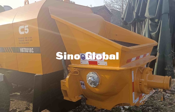 El remolque usado amarillo de Sany montó la bomba concreta 180KW HBT8018C