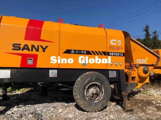 HBT6013 Sany utilizó el remolque montó el tipo de la válvula de la bomba concreta 90KW S