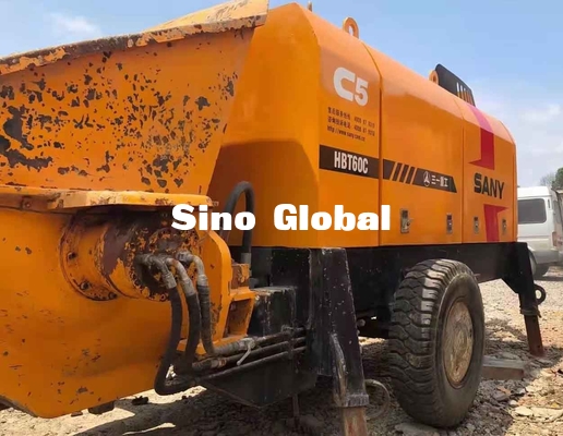 Poder clasificado concreto usado eléctrico de Sany HBT6013 90KW de la bomba del remolque